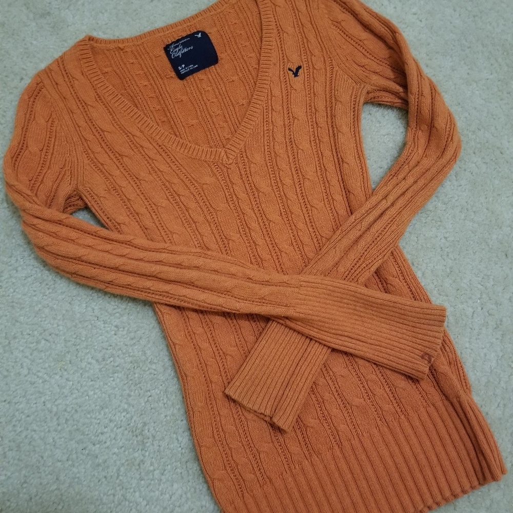 American Eagle V-Neck Knit Sweater